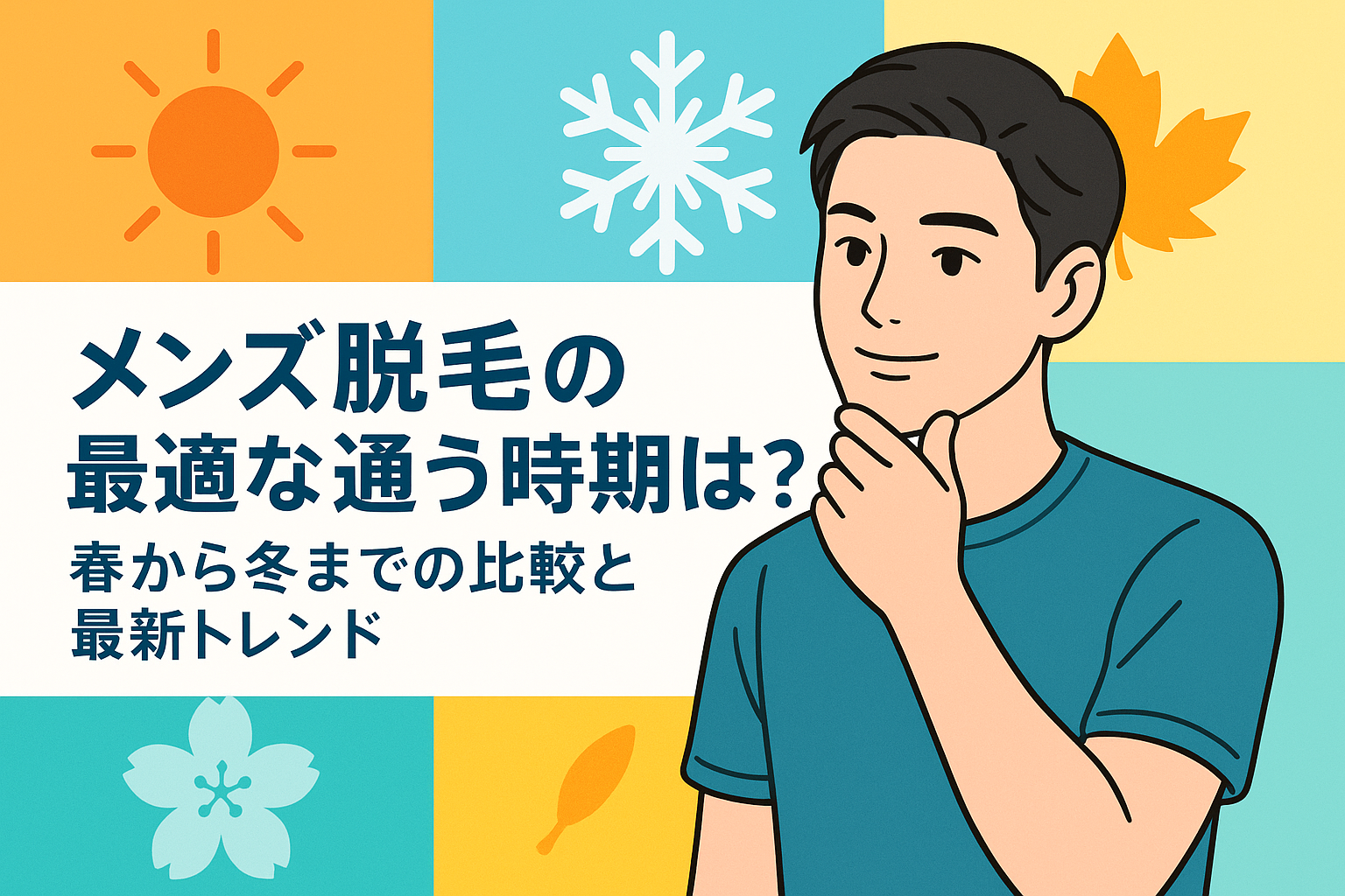 メンズ脱毛の最適な通う時期は?春から冬までの比較と最新トレンド