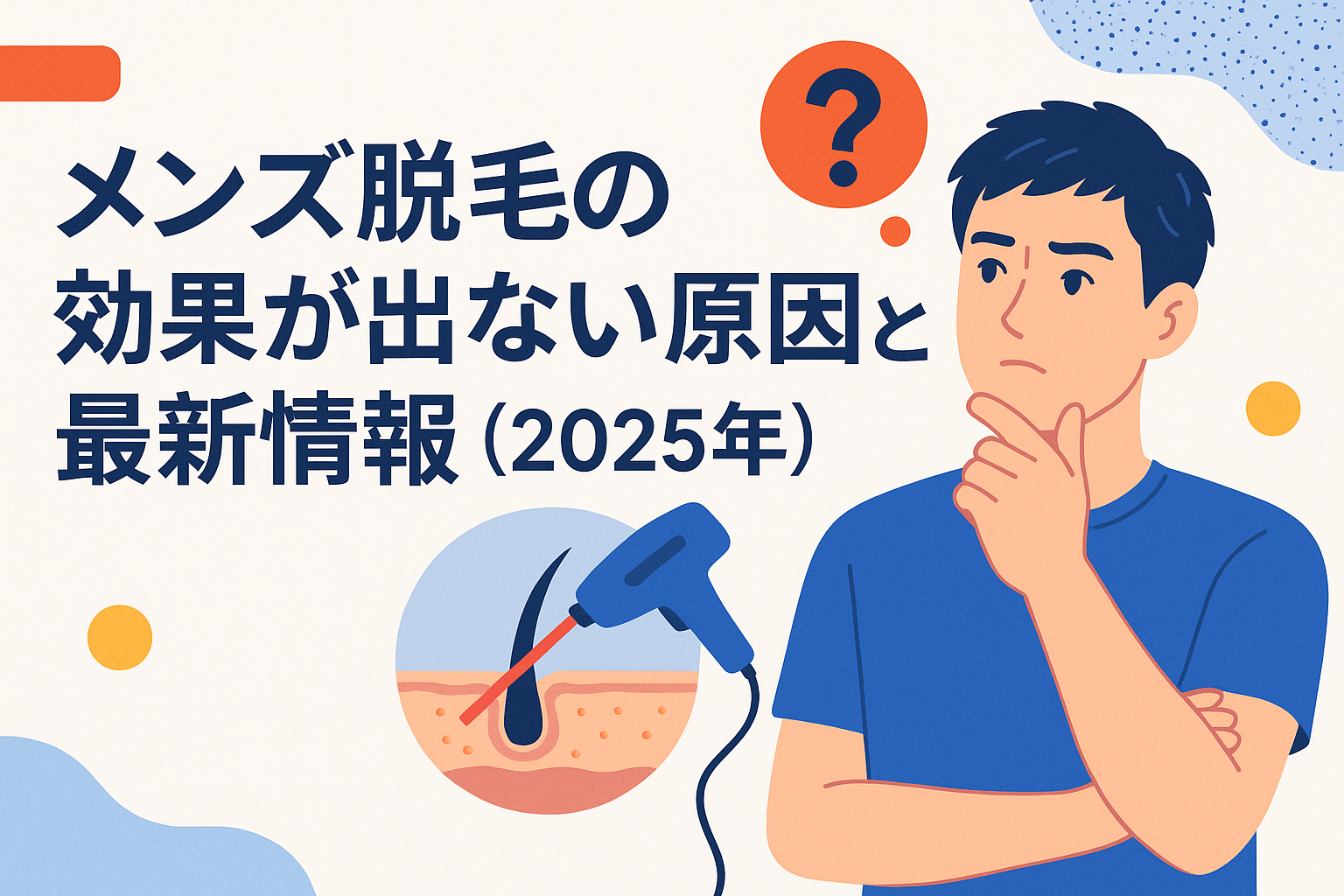メンズ脱毛の効果が出ない原因と最新情報（2025年）