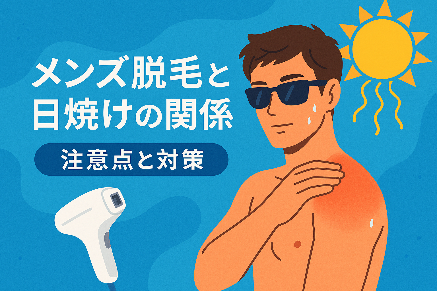 メンズ脱毛と日焼けの関係：注意点と対策
