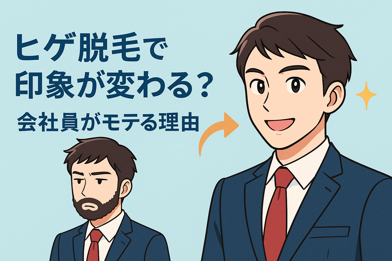 ヒゲ脱毛で印象が変わる？会社員がモテる理由とは