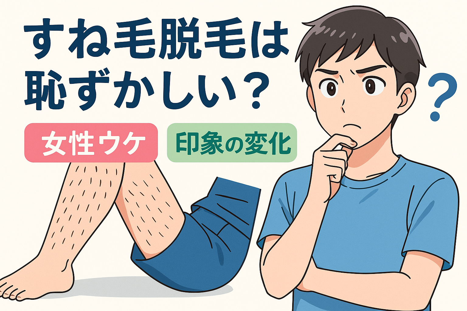 すね毛脱毛は恥ずかしい？女性ウケや印象の変化とは
